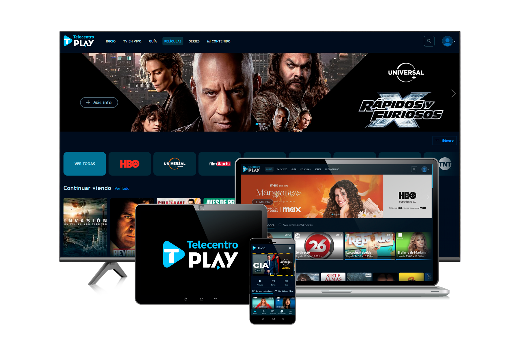 Mirá la tele en todos tus dispositivos con Telecentro Play